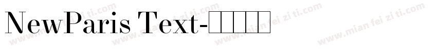 NewParis Text字体转换